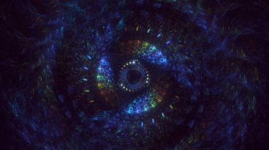 3D görüntüleme teknolojisi soyut fraktal arkaplan