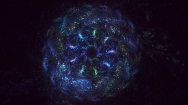 3B soyut yuvarlak ışık arkaplanı oluşturma