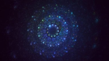 3B soyut yuvarlak ışık arkaplanı oluşturma