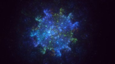 3B soyut yuvarlak ışık arkaplanı oluşturma