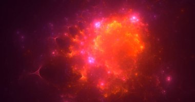 Soyut fraktal ışık arkaplanı 3 boyutlu oluşturuluyor