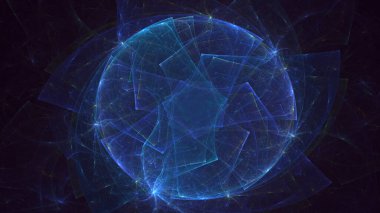 3B soyut yuvarlak ışık arkaplanı oluşturma