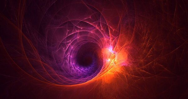 3D rendering abstract fractal light background