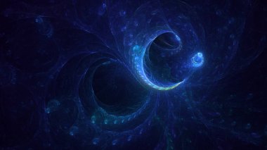 Soyut fraktal ışık arkaplanı 3 boyutlu oluşturuluyor