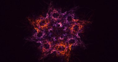 Soyut fraktal ışık arkaplanı 3 boyutlu oluşturuluyor