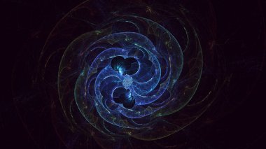 3B soyut renkli fraktal ışık arkaplanı oluşturma