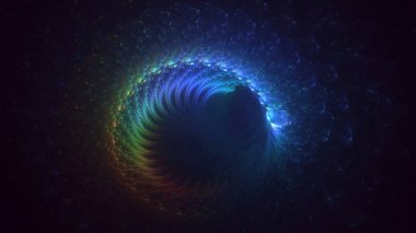 3B soyut renkli fraktal ışık arkaplanı oluşturma