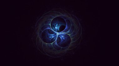 3D, soyut çok renkli teknoloji fraktal ışık arkaplanı oluşturuluyor