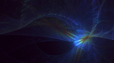 3D, soyut çok renkli teknoloji fraktal ışık arkaplanı oluşturuluyor