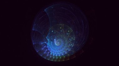 3D, soyut çok renkli teknoloji fraktal ışık arkaplanı oluşturuluyor