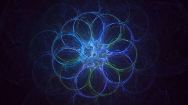 3B soyut renkli fraktal ışık arkaplanı oluşturma