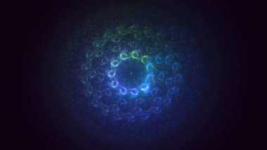 3B soyut renkli fraktal ışık arkaplanı oluşturma