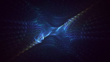 Soyut fraktal ışık arkaplanı 3 boyutlu oluşturuluyor