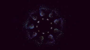 3B soyut yuvarlak ışık arkaplanı oluşturma