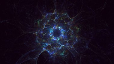 3B soyut yuvarlak ışık arkaplanı oluşturma