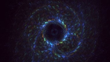 3B, soyut yuvarlak ışık arkaplanı oluşturma