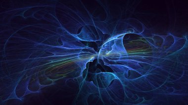 Soyut çok renkli fraktal ışık arkaplanı 3B görüntüleme