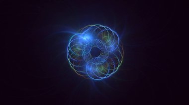 3B, soyut yuvarlak ışık arkaplanı oluşturma