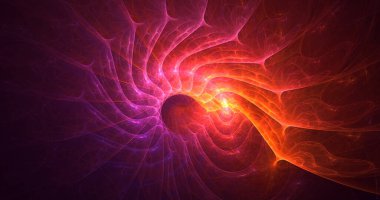 Soyut çok renkli fraktal ışık arkaplanı 3B görüntüleme