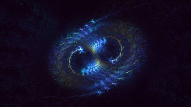 Soyut çok renkli fraktal ışık arkaplanı 3B görüntüleme