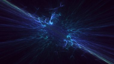 3B soyut renkli fraktal ışık arkaplanı oluşturma