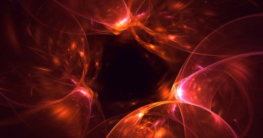 3B soyut renkli fraktal ışık arkaplanı oluşturma