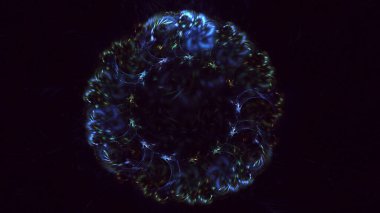 3B, soyut yuvarlak ışık arkaplanı oluşturma