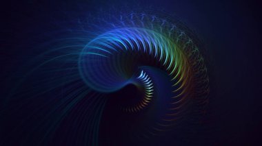 3B soyut renkli fraktal ışık arkaplanı oluşturma