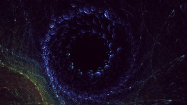 Soyut çok renkli fraktal ışık arkaplanı 3B görüntüleme