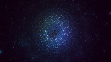 3B soyut renkli fraktal ışık arkaplanı oluşturma