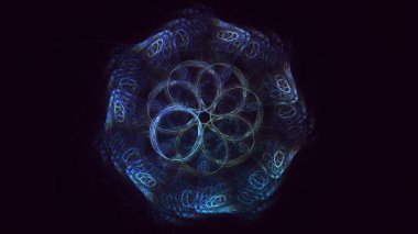 3B soyut renkli fraktal ışık arkaplanı oluşturma