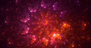 3B soyut renkli fraktal ışık arkaplanı oluşturma