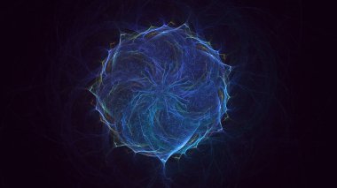 3B soyut renkli fraktal ışık arkaplanı oluşturma