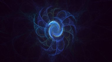 Soyut çok renkli fraktal ışık arkaplanı 3B görüntüleme