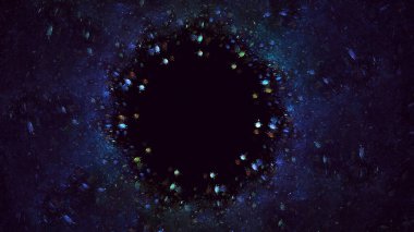 Soyut çok renkli fraktal ışık arkaplanı 3B görüntüleme