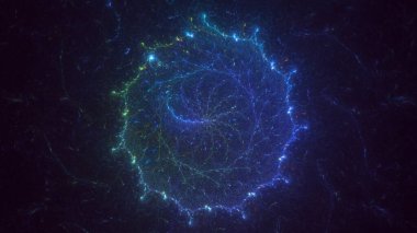 Soyut çok renkli fraktal ışık arkaplanı 3B görüntüleme