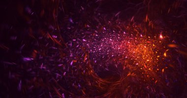Soyut fraktal ışık arkaplanı 3 boyutlu oluşturuluyor
