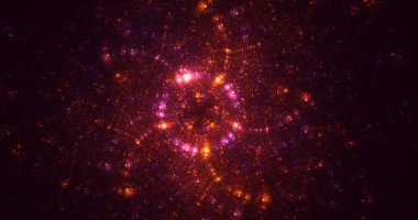 Soyut fraktal ışık arkaplanı 3 boyutlu oluşturuluyor