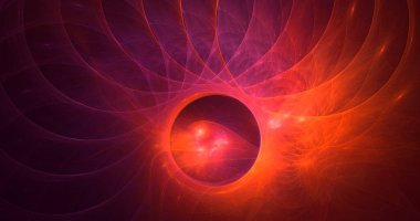 Soyut fraktal ışık arkaplanı 3 boyutlu oluşturuluyor