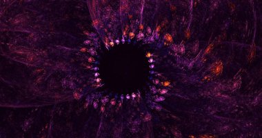 Soyut fraktal ışık arkaplanı 3 boyutlu oluşturuluyor
