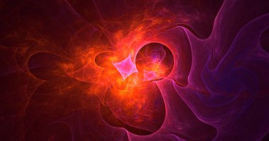 Soyut fraktal ışık arkaplanı 3 boyutlu oluşturuluyor