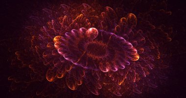 Soyut fraktal iş arkaplanı 3 boyutlu oluşturuluyor