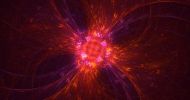 3B, soyut fantezi ışık fraktal arkaplanı oluşturma