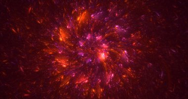 3B, soyut fantezi ışık fraktal arkaplanı oluşturma