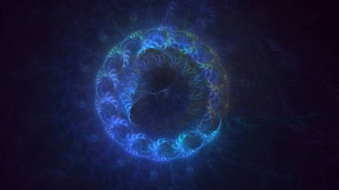 3B, soyut fantezi ışık fraktal arkaplanı oluşturma