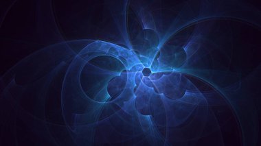 3B, soyut fantezi ışık fraktal arkaplanı oluşturma