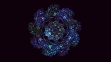 3B, soyut fantezi ışık fraktal arkaplanı oluşturma