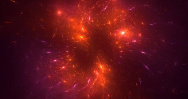 3B, soyut fantezi ışık fraktal arkaplanı oluşturma