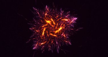 3B, soyut fantezi ışık fraktal arkaplanı oluşturma