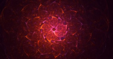 3B, soyut fantezi ışık fraktal arkaplanı oluşturma